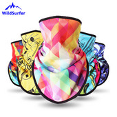 WildSurfer Vyrų Žiemos Slidinėjimo Seilinukai Moteriški Slidinėjimo Veido Kaukė Snieglentės Šildytuvas Polar Fleece Šalikas 3D Spausdintas Unisex Trikampis Šalikas J47