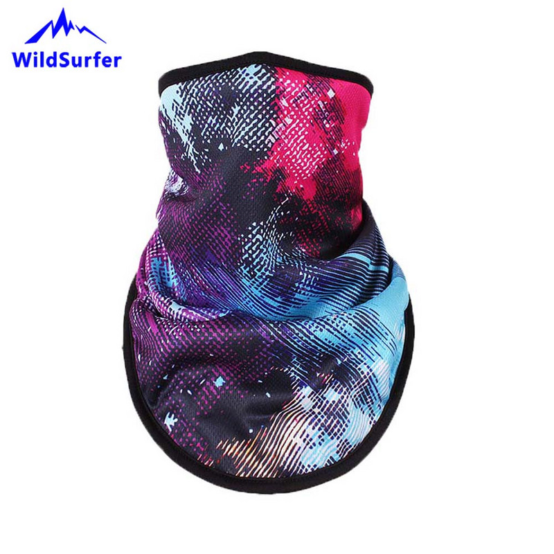 WildSurfer Vyrų Žiemos Slidinėjimo Seilinukai Moteriški Slidinėjimo Veido Kaukė Snieglentės Šildytuvas Polar Fleece Šalikas 3D Spausdintas Unisex Trikampis Šalikas J47