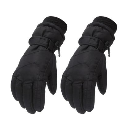 Sniego čiuožimui Snieglente Neperšlampamos storos šiltos sportinės jojimo pirštinės Vaikams slidinėjimo pirštinės ilgomis rankovėmis pirštinės