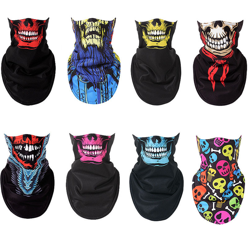 Slidinėjimo Seilinukai Snieglentės Šalikas Slidinėjimas Viso veido Kaukė Žieminė Kaklo Buff Šilta Važiavimas Dviračiu Motociklas Vėjui atspari veido kaukė Kaukolė 3D spausdinta
