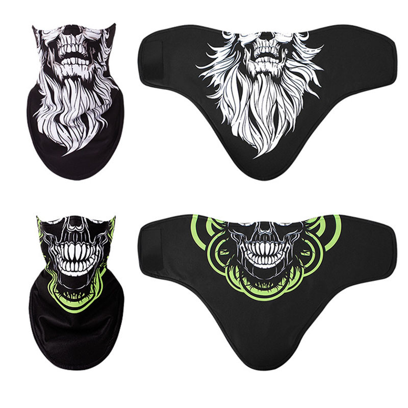 Slidinėjimo Seilinukai Snieglentės Šalikas Slidinėjimas Viso veido Kaukė Žieminė Kaklo Buff Šilta Važiavimas Dviračiu Motociklas Vėjui atspari veido kaukė Kaukolė 3D spausdinta