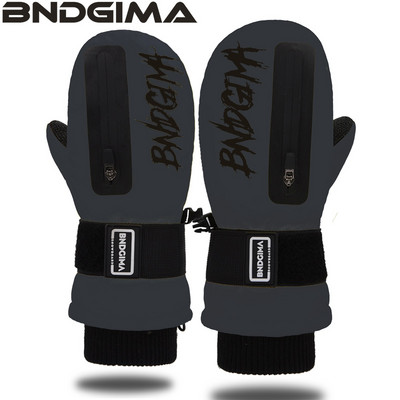 BNDGIMA Inside Five Finger Design slidinėjimo pirštinės vaikams Žieminės vandeniui atsparios snieglenčių pirštinės, skirtos lauko slidinėjimo sniego motociklais sportui