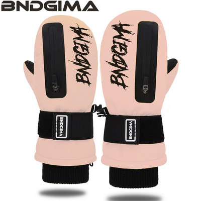 BNDGIMA Inside Five Finger Design slidinėjimo pirštinės vaikams Žieminės vandeniui atsparios snieglenčių pirštinės, skirtos lauko slidinėjimo sniego motociklais sportui