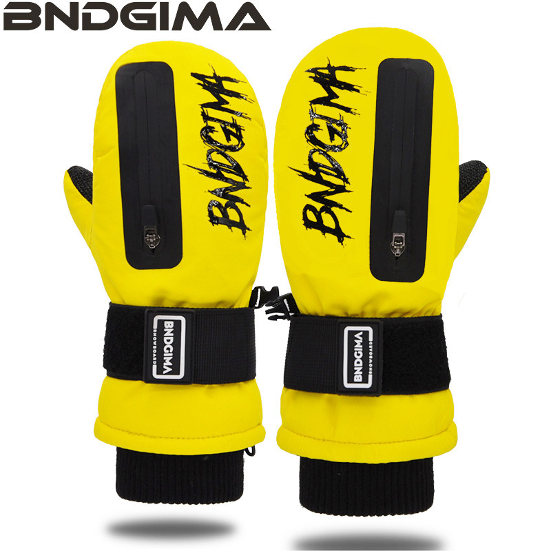 BNDGIMA Inside Five Finger Design slidinėjimo pirštinės vaikams Žieminės vandeniui atsparios snieglenčių pirštinės, skirtos lauko slidinėjimo sniego motociklais sportui