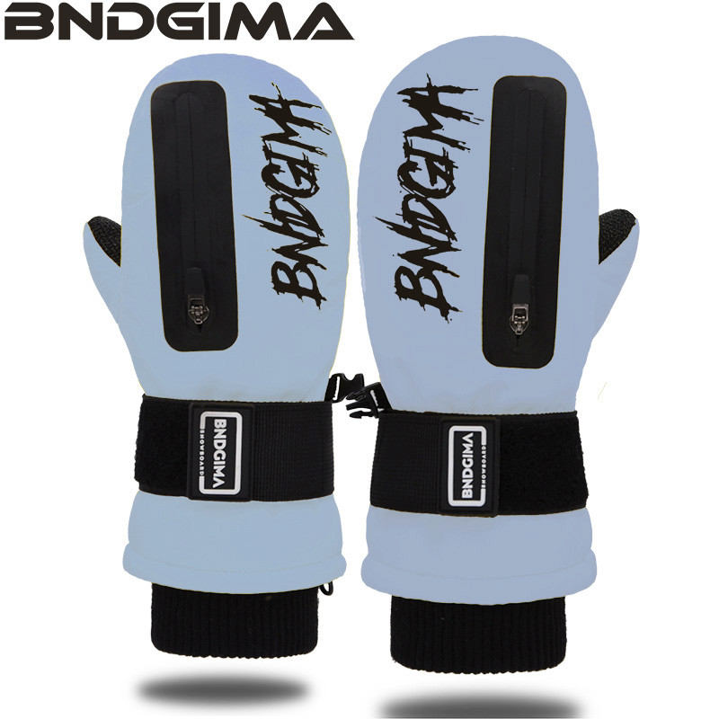 BNDGIMA Inside Five Finger Design slidinėjimo pirštinės vaikams Žieminės vandeniui atsparios snieglenčių pirštinės, skirtos lauko slidinėjimo sniego motociklais sportui