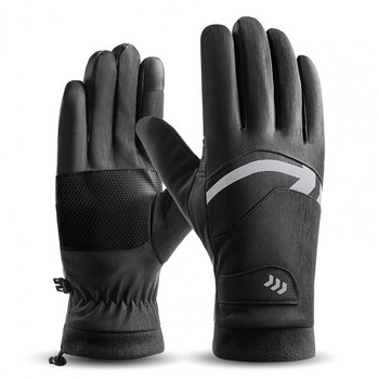 Γάντια σκι Αδιάβροχα αθλητικά γάντια Splash Proof Glow τη νύχτα Πρακτικά χειμωνιάτικα θερμά αθλητικά γάντια τρεξίματος