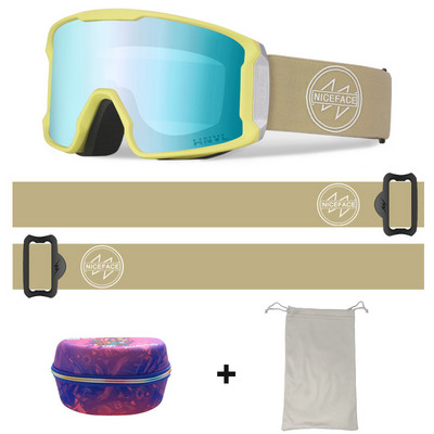 Slidinėjimo akiniai Vyrai Moteriški Dvisluoksniai Anti-Fog Sportiniai Slidinėjimo Akiniai Sniego motociklai Akiniai nuo saulės Alpinizmo Snieglenčių akiniai