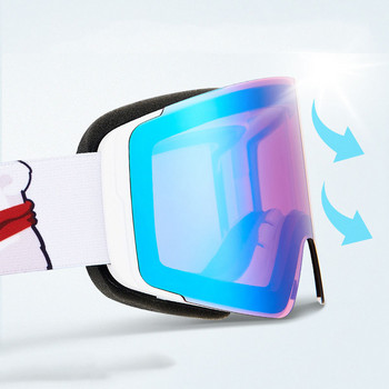 Γυαλιά σκι Ανδρικά γυαλιά Γυναικεία διπλά στρώματα κατά της ομίχλης Αθλητικά γυαλιά σκι ορειβασίας Μαγνητικά γυαλιά ηλίου για χιόνι Γυαλιά Snowboarding