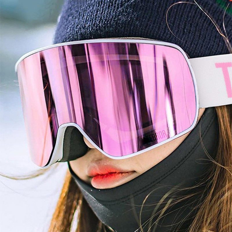 Téli új sílécek snowboard szemüvegek hó kültéri női motoros szán kerékpározás férfi kétrétegű kétrétegű páramentesítő síelés Google-k