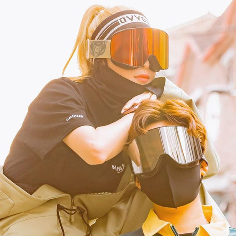 Téli új sílécek snowboard szemüvegek hó kültéri női motoros szán kerékpározás férfi kétrétegű kétrétegű páramentesítő síelés Google-k