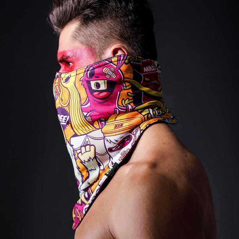 2 sluoksnių vilnonis pamušalas terminei slidinėjimo pusei veido kaukė žiemai, šiltai, vėjui atsparūs slidinėjimo seilinukai Spausdinti snieglenčių gaubto dangtelį Sycling sportinis šalikas