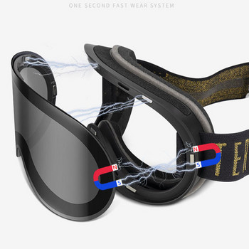 Ανδρικά γυαλιά σκι Αθλητικά γυαλιά σκι Snowmobile Γυναικεία διπλά στρώματα κατά της ομίχλης Γυαλιά ηλίου για ορειβατικό Snowboarding