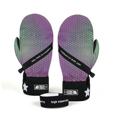 Slidinėjimo pirštinės Moteriškos Vyriškos Atsparios Neperšlampamos Pirštinės Šiltos Storos žieminės alpinizmo lauke jojimo vilnos snieglenčių pirštinės