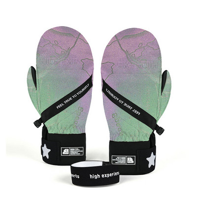 Slidinėjimo pirštinės Moteriškos Vyriškos Atsparios Neperšlampamos Pirštinės Šiltos Storos žieminės alpinizmo lauke jojimo vilnos snieglenčių pirštinės