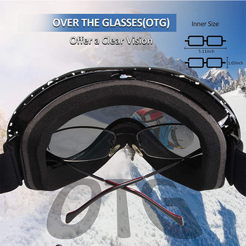 Διπλό στρώματα γυαλιά σκι κατά της ομίχλης Γυναικεία αθλητικά γυαλιά σκι Snowmobile Ανδρικά γυαλιά ηλίου Snow Γυαλιά Snowboarding εξωτερικού χώρου