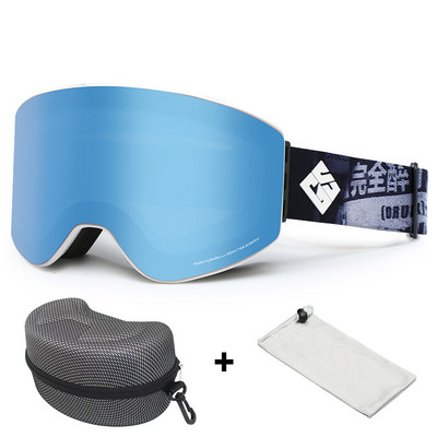 Nauji žieminiai slidinėjimo snieglenčių akiniai Sniego sniego lauko Vyriški Dvisluoksniai Anti-Fog UV400 Moteriški Sniegmobiliai Dviračiai Slidinėjimas Googles