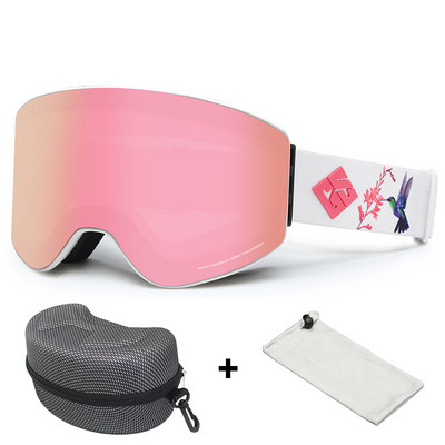 Nauji žieminiai slidinėjimo snieglenčių akiniai Sniego sniego lauko Vyriški Dvisluoksniai Anti-Fog UV400 Moteriški Sniegmobiliai Dviračiai Slidinėjimas Googles