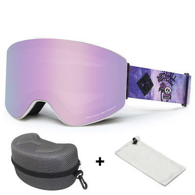 Nauji žieminiai slidinėjimo snieglenčių akiniai Sniego sniego lauko Vyriški Dvisluoksniai Anti-Fog UV400 Moteriški Sniegmobiliai Dviračiai Slidinėjimas Googles