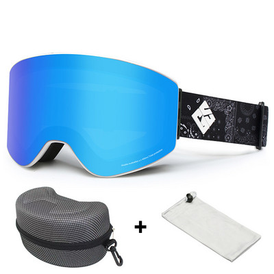 Nauji žieminiai slidinėjimo snieglenčių akiniai Sniego sniego lauko Vyriški Dvisluoksniai Anti-Fog UV400 Moteriški Sniegmobiliai Dviračiai Slidinėjimas Googles