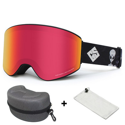 Nauji žieminiai slidinėjimo snieglenčių akiniai Sniego sniego lauko Vyriški Dvisluoksniai Anti-Fog UV400 Moteriški Sniegmobiliai Dviračiai Slidinėjimas Googles