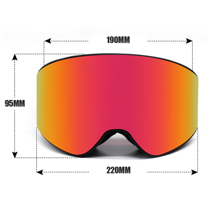 Nauji žieminiai slidinėjimo snieglenčių akiniai Sniego sniego lauko Vyriški Dvisluoksniai Anti-Fog UV400 Moteriški Sniegmobiliai Dviračiai Slidinėjimas Googles
