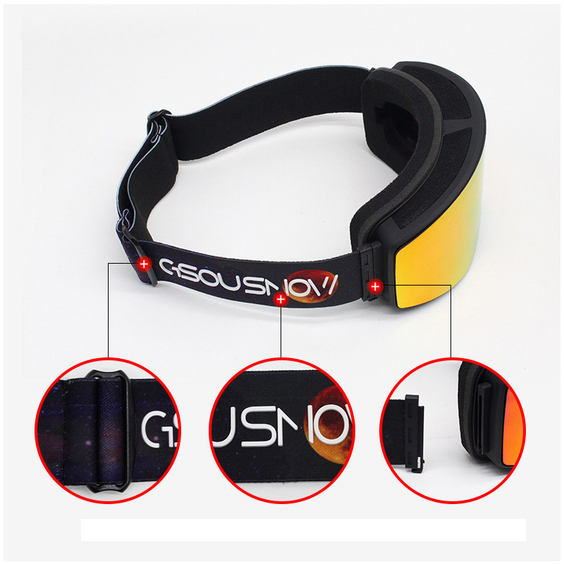 Nauji žieminiai slidinėjimo snieglenčių akiniai Sniego sniego lauko Vyriški Dvisluoksniai Anti-Fog UV400 Moteriški Sniegmobiliai Dviračiai Slidinėjimas Googles