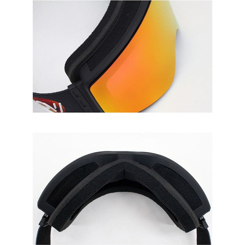 Nauji žieminiai slidinėjimo snieglenčių akiniai Sniego sniego lauko Vyriški Dvisluoksniai Anti-Fog UV400 Moteriški Sniegmobiliai Dviračiai Slidinėjimas Googles