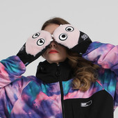 Atsparios vandeniui lauko kalnuose Vyriškos sniego pirštinės Animaciniai filmai Sportiniai Vyriški Dviračių Pirštinės Žieminės Moteriškos Slidinėjimo Pirštinės Šilti Moteriški rūbai su pirštinėmis