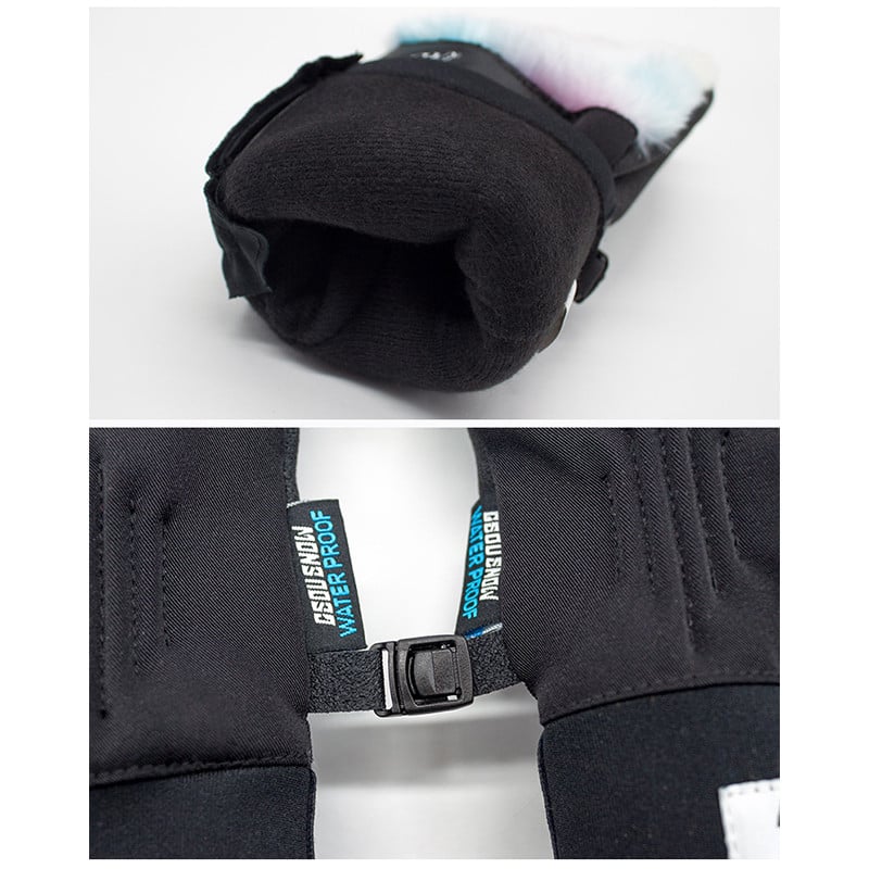 Atsparios vandeniui lauko kalnuose Vyriškos sniego pirštinės Animaciniai filmai Sportiniai Vyriški Dviračių Pirštinės Žieminės Moteriškos Slidinėjimo Pirštinės Šilti Moteriški rūbai su pirštinėmis