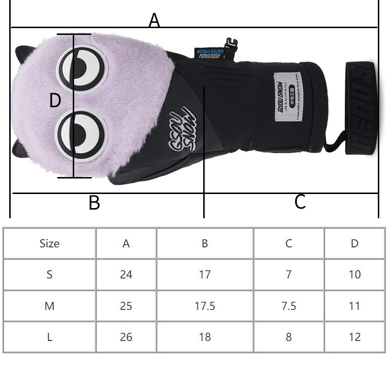 Atsparios vandeniui lauko kalnuose Vyriškos sniego pirštinės Animaciniai filmai Sportiniai Vyriški Dviračių Pirštinės Žieminės Moteriškos Slidinėjimo Pirštinės Šilti Moteriški rūbai su pirštinėmis