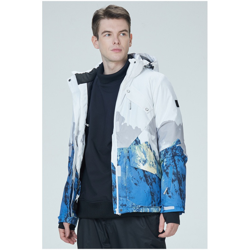 Vyriškos ir moteriškos slidinėjimo striukės Atsparios vėjui Neperšlampamos žieminės lauko sportinės striukės Šiltos marginimo paltai Vyriški sniego paltai AL035