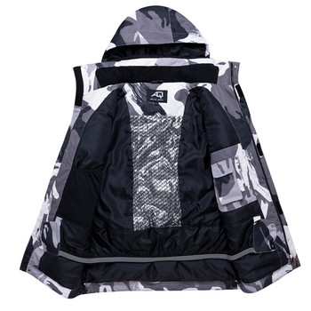 Ανδρικό σνόουμπορντ-τζάκετ Καμουφλάζ Μπουφάν για σκι Ανδρικό αδιάβροχο μπουφάν χιονιού Χειμερινό ζεστό παλτό Ανδρικά ανδρικά ρούχα χιονιού