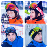 2022 m. žiemos nauji slidinėjimo akiniai suaugusiems Dvisluoksniai objektyvai Vyriški akiniai nuo rasojimo, moteriški UV400 snieglenčių lauko vėjui atsparūs slidinėjimo akiniai