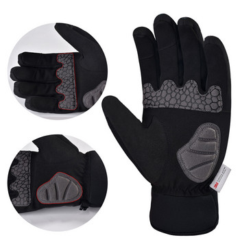 Νέα πυκνά εκθαμβωτικά μακριά δάχτυλα γάντια ιππασίας αντιανεμικά αδιάβροχα 3M ζεστά γάντια σκι