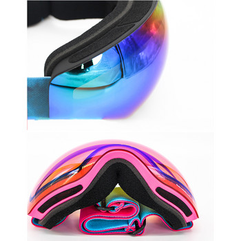 Γυαλιά σκι για ενήλικες χειμερινά αθλητικά γυαλιά χιονιού διπλής στρώσης αντιθαμβωτικά ανδρικά γυναικεία γυαλιά για σκι προστασίας από μυωπία