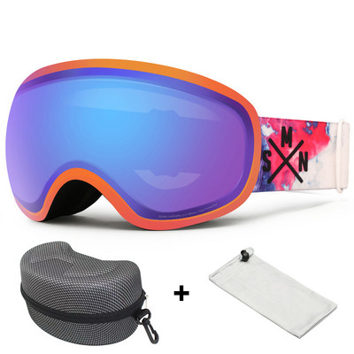 Slidinėjimo akiniai suaugusiems žieminiai sniego sportiniai akiniai Dviejų sluoksnių nuo rasojimo vyrų Moterų lauko Co-card Trumparegystės apsauga Slidinėjimo akiniai