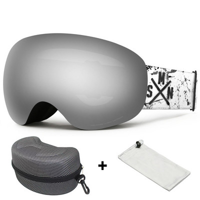 Slidinėjimo akiniai suaugusiems žieminiai sniego sportiniai akiniai Dviejų sluoksnių nuo rasojimo vyrų Moterų lauko Co-card Trumparegystės apsauga Slidinėjimo akiniai