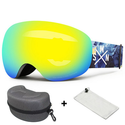 Slidinėjimo akiniai suaugusiems žieminiai sniego sportiniai akiniai Dviejų sluoksnių nuo rasojimo vyrų Moterų lauko Co-card Trumparegystės apsauga Slidinėjimo akiniai