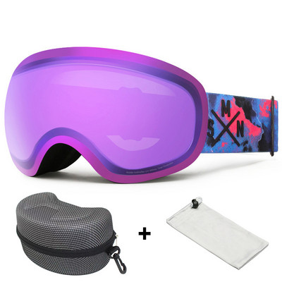 Slidinėjimo akiniai suaugusiems žieminiai sniego sportiniai akiniai Dviejų sluoksnių nuo rasojimo vyrų Moterų lauko Co-card Trumparegystės apsauga Slidinėjimo akiniai