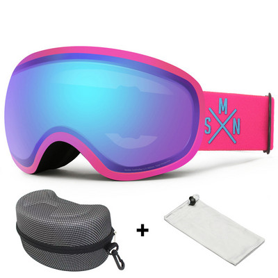 Slidinėjimo akiniai suaugusiems žieminiai sniego sportiniai akiniai Dviejų sluoksnių nuo rasojimo vyrų Moterų lauko Co-card Trumparegystės apsauga Slidinėjimo akiniai
