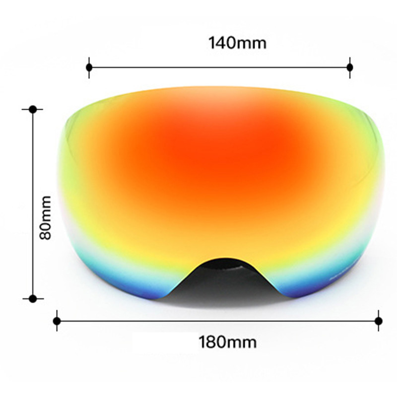 Slidinėjimo akiniai suaugusiems žieminiai sniego sportiniai akiniai Dviejų sluoksnių nuo rasojimo vyrų Moterų lauko Co-card Trumparegystės apsauga Slidinėjimo akiniai