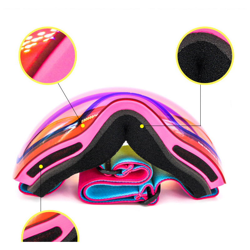 Slidinėjimo akiniai suaugusiems žieminiai sniego sportiniai akiniai Dviejų sluoksnių nuo rasojimo vyrų Moterų lauko Co-card Trumparegystės apsauga Slidinėjimo akiniai