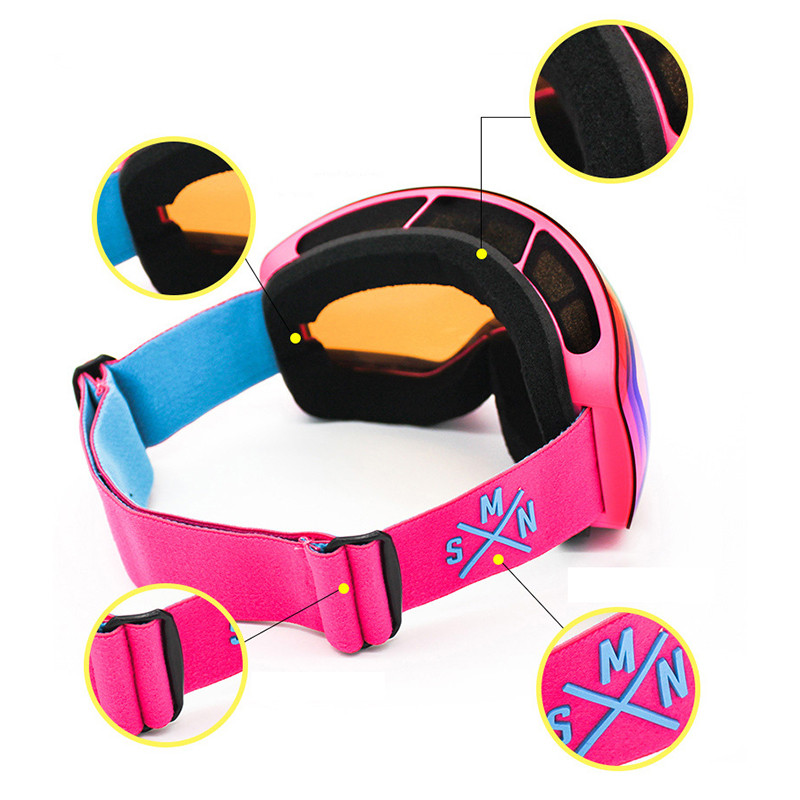 Slidinėjimo akiniai suaugusiems žieminiai sniego sportiniai akiniai Dviejų sluoksnių nuo rasojimo vyrų Moterų lauko Co-card Trumparegystės apsauga Slidinėjimo akiniai