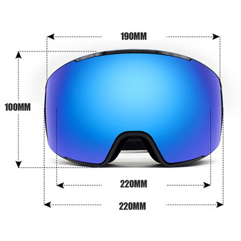 2022 Нови двуслойни ски очила зимни против замъгляване UV400 очила за сноуборд Мъже Дамско оборудване еднобордови ски очила