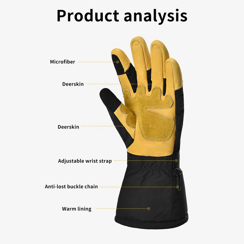 Lauko slidinėjimo pirštinės Žiemos snieglenčių sportas Sniego motociklas Slidinėjimas Sportas Važiavimas Motociklu Neperšlampamos Vėjo nepraleidžiančios vandeniui Šiltos Pirštinės Vyrams Moterims