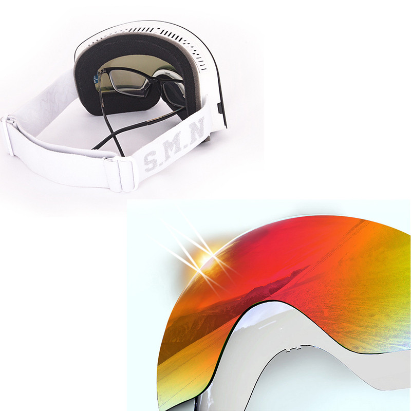 Slidinėjimo akiniai suaugusiems vyrams, dvisluoksniai nuo rūko, moterų sniego motociklų akiniai nuo saulės motokroso lauko trumparegystės akiniai