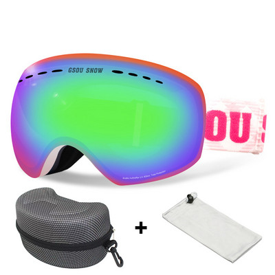 Dvisluoksniai Slidinėjimo akiniai Vyrai Moteriški Sportiniai Slidinėjimo Akiniai Sniego motociklai Slidinėjimo Kaukė Sniego akiniai Nuo saulės Akiniai snieglenčių sportui