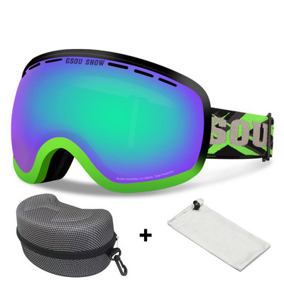 Dvisluoksniai Slidinėjimo akiniai Vyrai Moteriški Sportiniai Slidinėjimo Akiniai Sniego motociklai Slidinėjimo Kaukė Sniego akiniai Nuo saulės Akiniai snieglenčių sportui