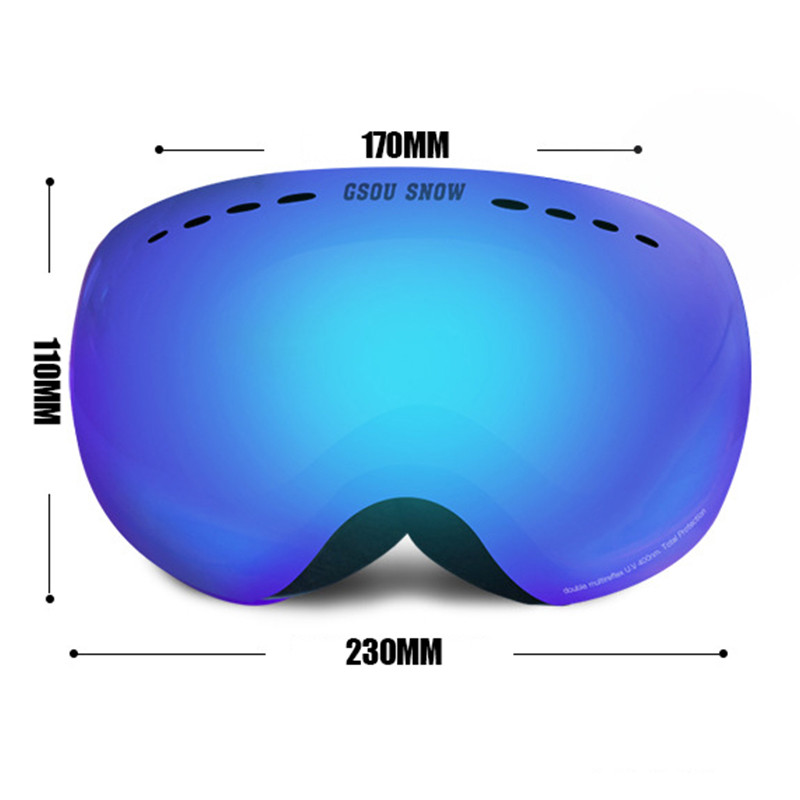 Dvisluoksniai Slidinėjimo akiniai Vyrai Moteriški Sportiniai Slidinėjimo Akiniai Sniego motociklai Slidinėjimo Kaukė Sniego akiniai Nuo saulės Akiniai snieglenčių sportui