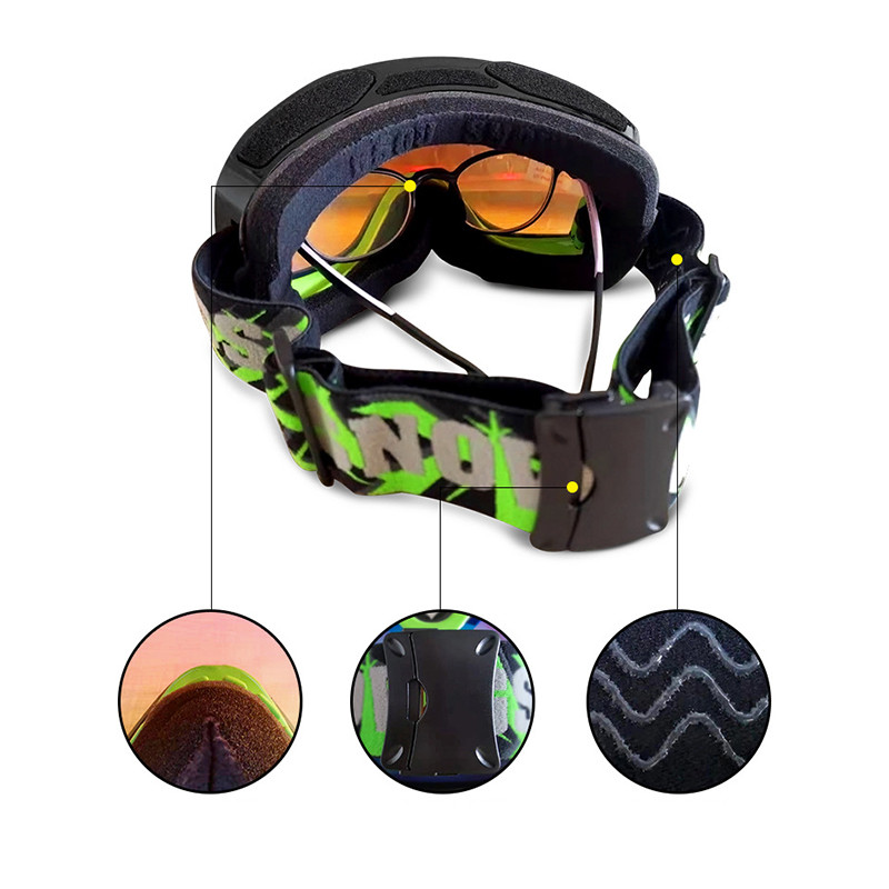 Dvisluoksniai Slidinėjimo akiniai Vyrai Moteriški Sportiniai Slidinėjimo Akiniai Sniego motociklai Slidinėjimo Kaukė Sniego akiniai Nuo saulės Akiniai snieglenčių sportui